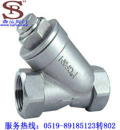 不銹鋼內螺紋Y型過濾器SG11W-16P